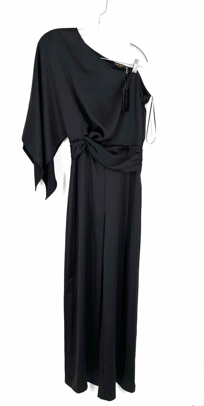 Ramy Brook Size 8 Black One Shoulder Ruched NEW Designer Jumpsuit